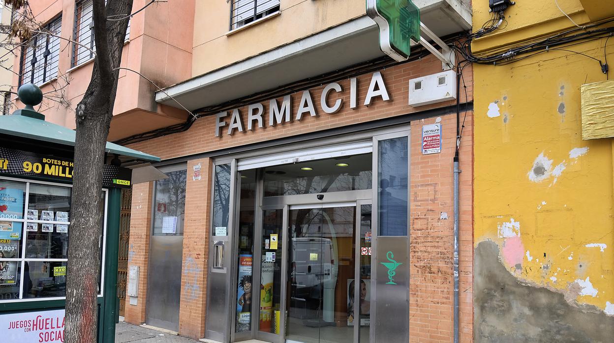 Entrada de una farmacia