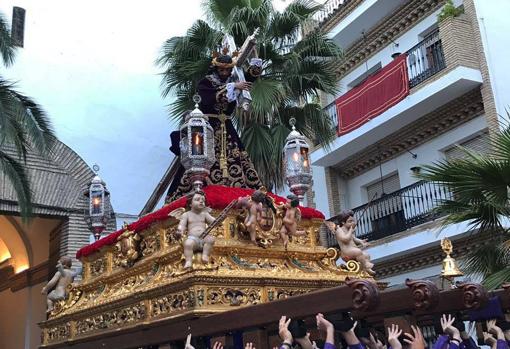 Nuestro padre Jesús en su salida el pasado Viernes Santo