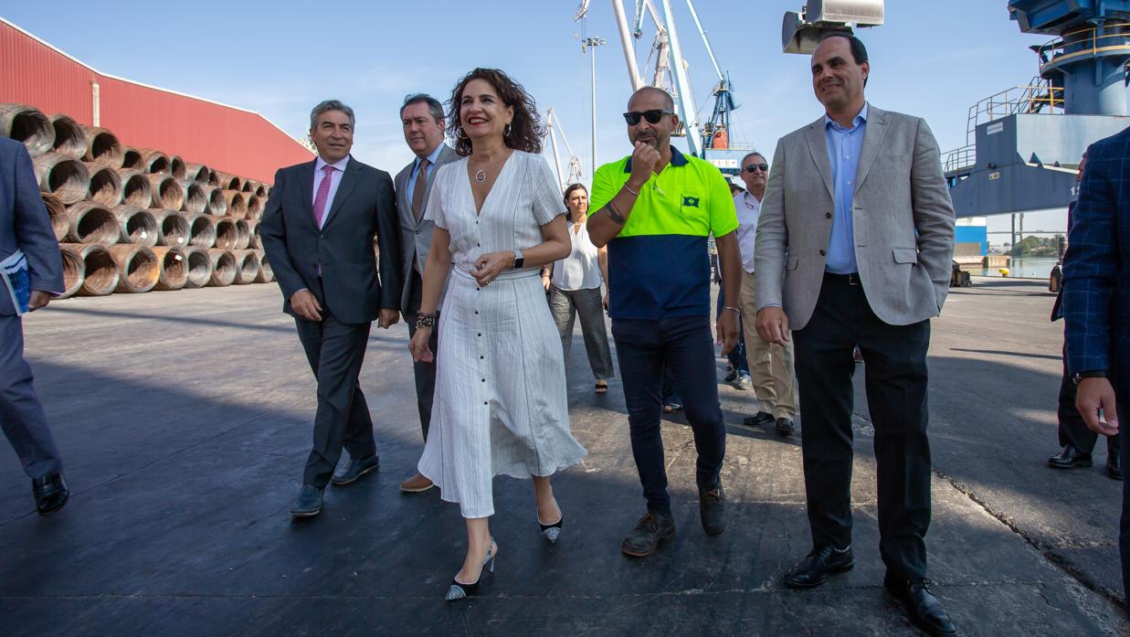 La ministra de Hacienda, María Jesús Montero, visitó la Zona Franca de Sevilla el pasado 14 de agosto