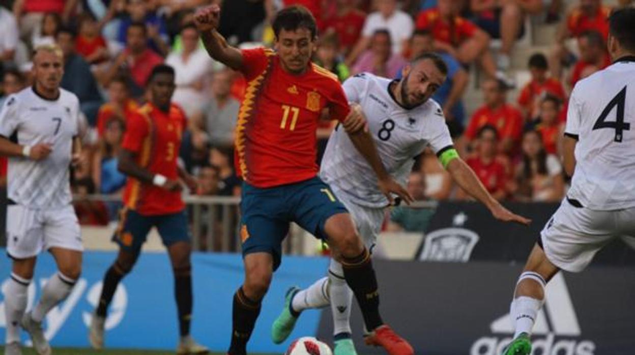 España sub 21 ante Albania, en 2018 en El Arcángel