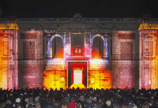 Mapping realizado en la Plaza de la Corredera en diciembre de 2014