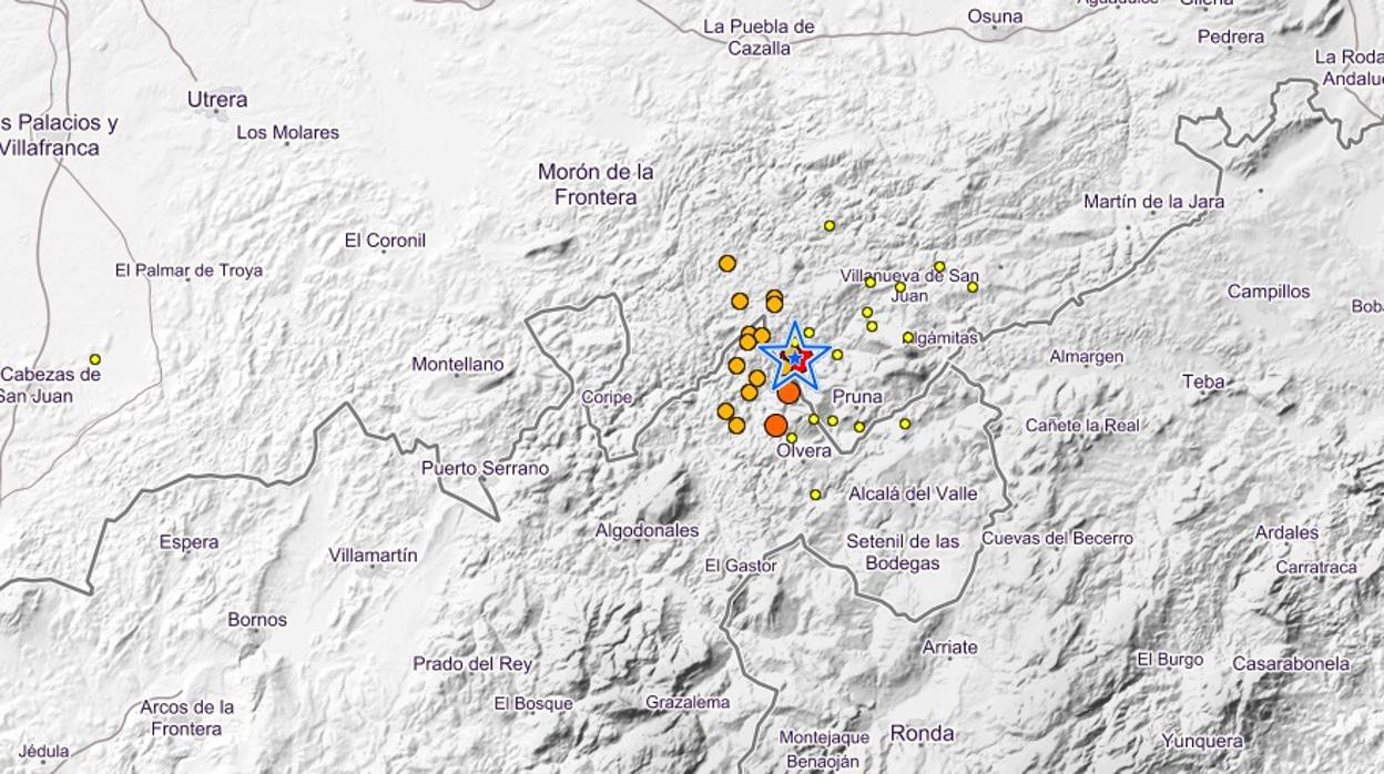 El terremoto ha tenido su epicentro en Olvera