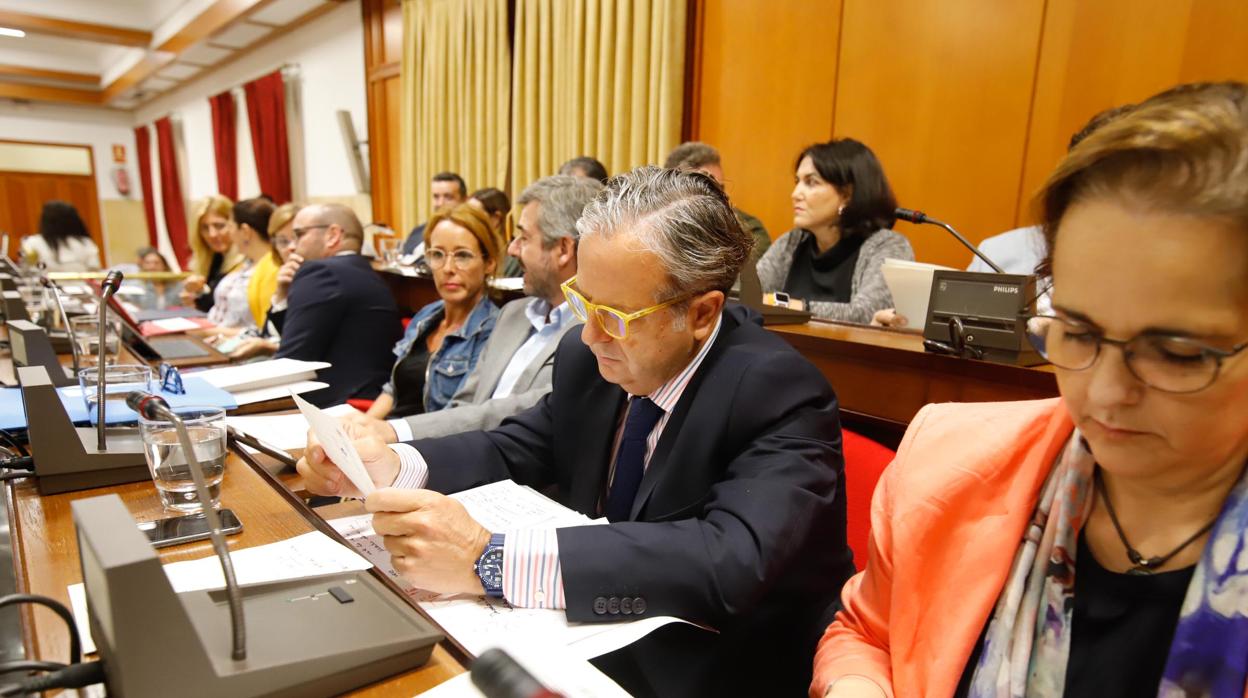 Salvador Fuentes en un Pleno municipal