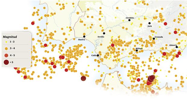 Casi toda Andalucía está sometida a un alto riesgo de terremotos