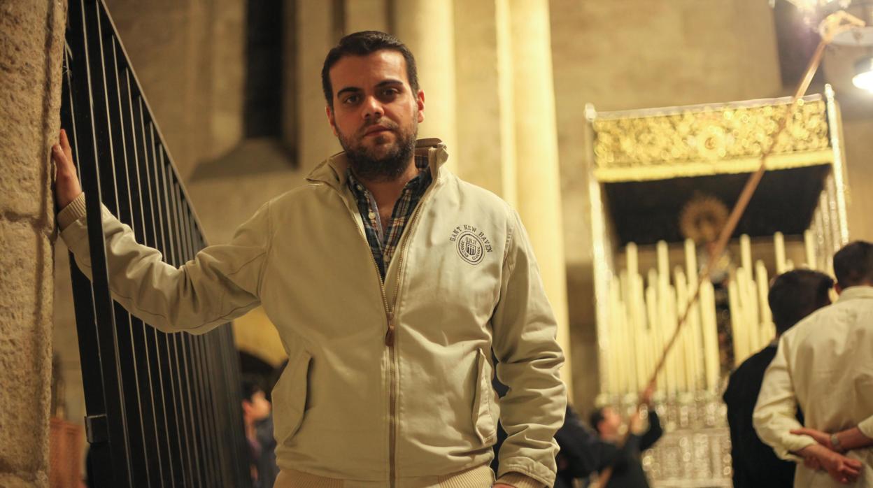 Jesús Ortigosa, en San Pablo, durante una entrevisa concedida a ABC