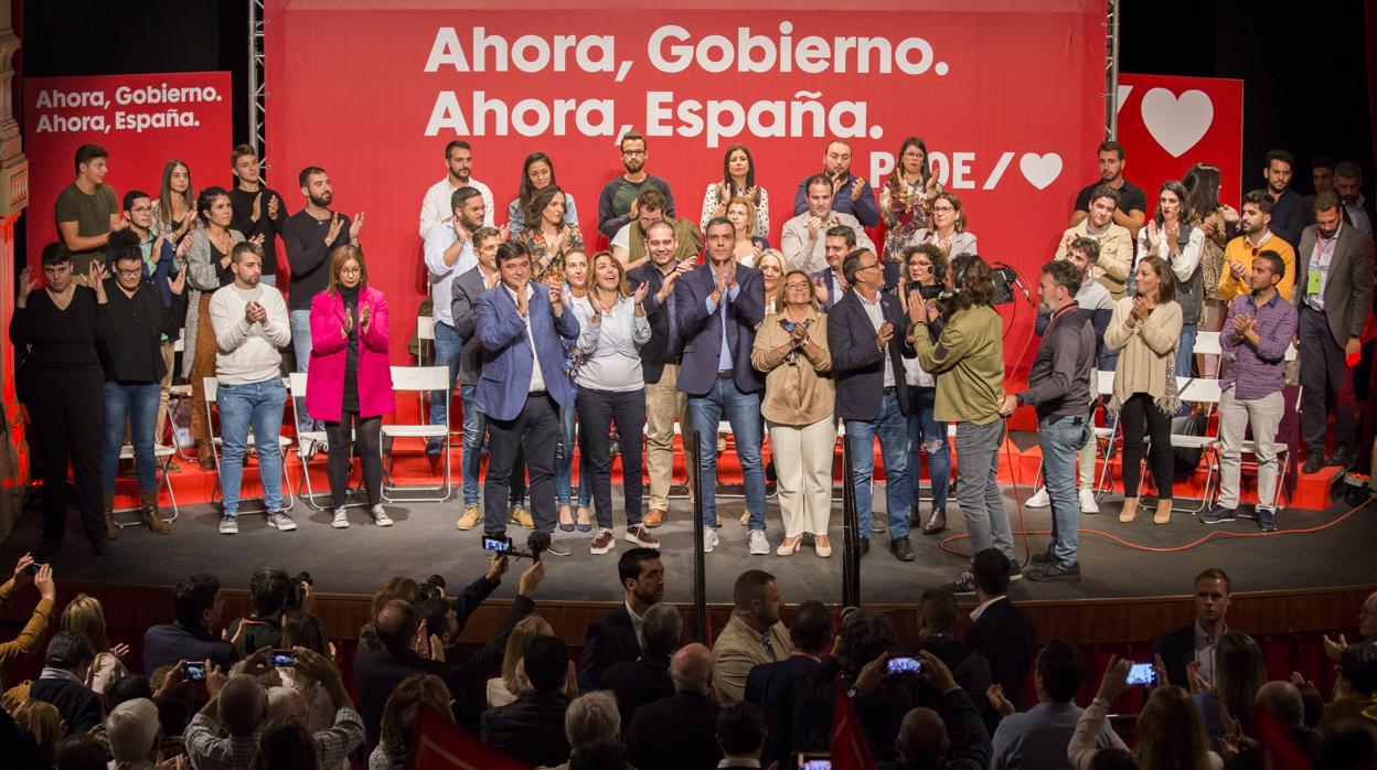 Los máximos reposnables del PSOE en un acto en Huelva