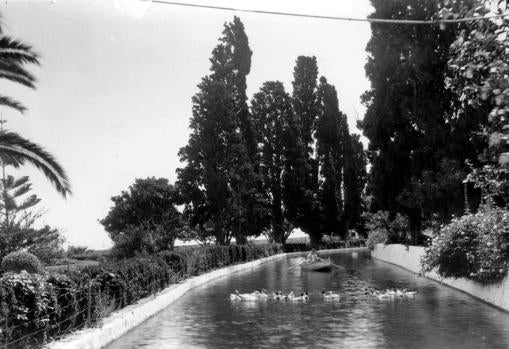 Parte de los jardines de la finca, ubicada en Churriana