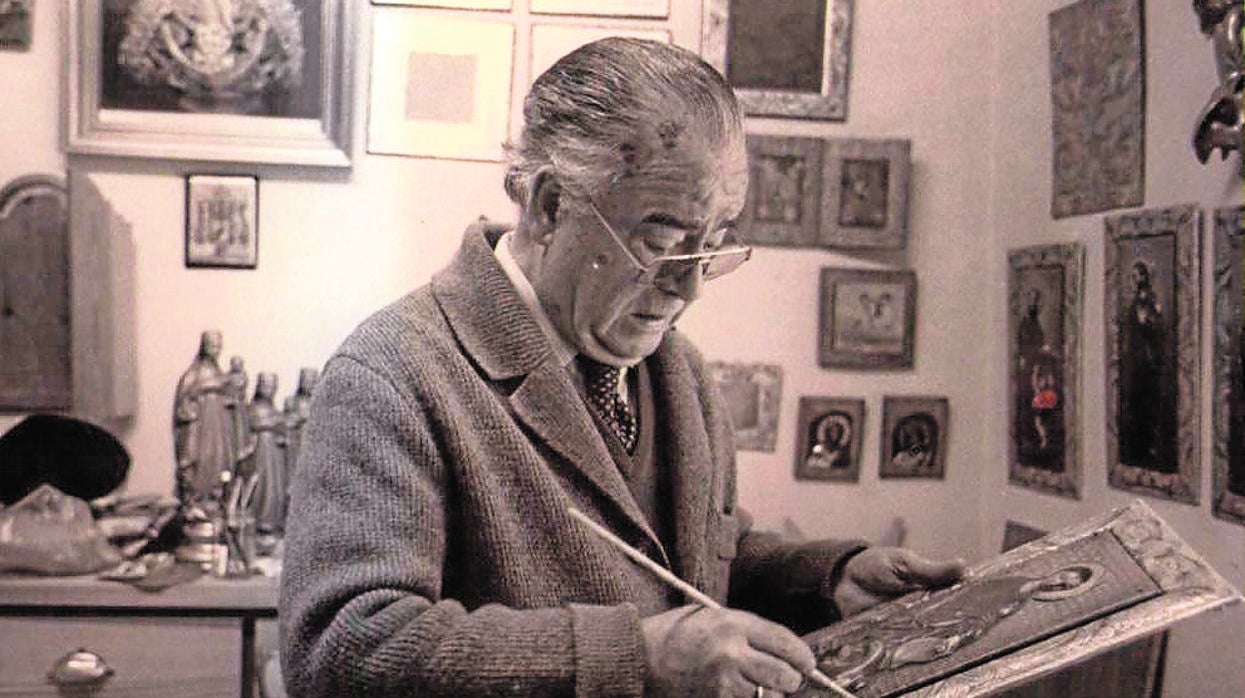 Martínez Cerrillo en su taller