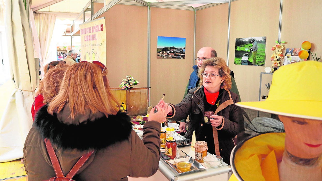 Un stand de Expomiel, ayer en el Palacio de la Merced