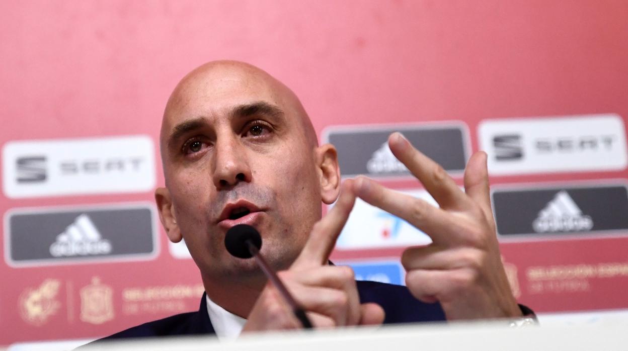 El presidente de la Federación Española de Fútbol, Luis Rubiales