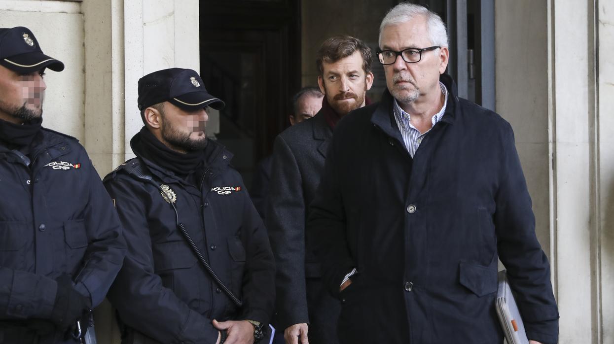 Manuel Gómez, a su salida de la Audiencia Provincial de Sevilla