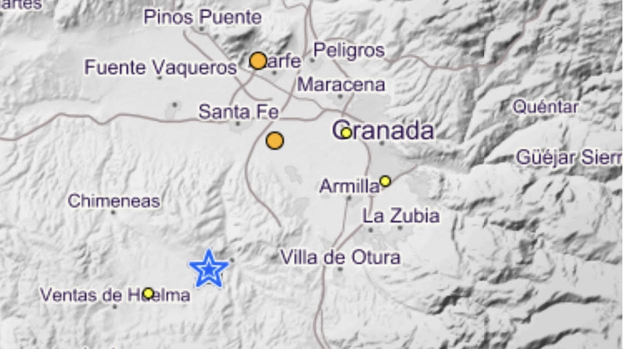 El terremoto se ha producido a 1 kilómetro de profundidad.