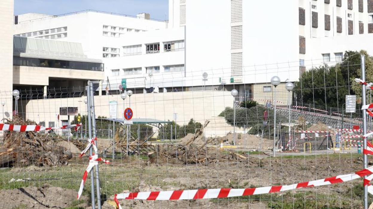 Aspecto actual de las obras en el Materno-Infantil