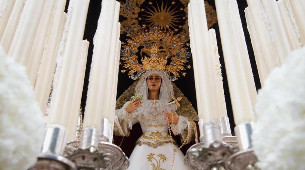 La Virgen de la Candelaria el pasado Domingo de Ramos