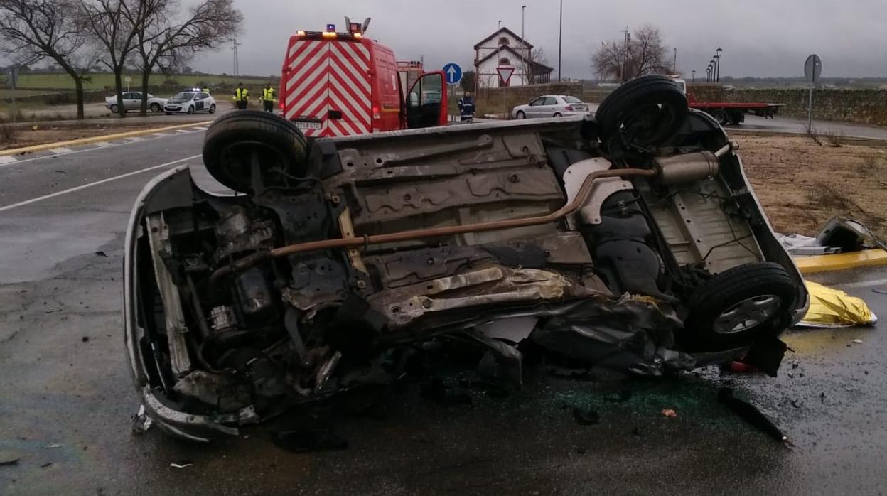 Imagen del vehículo accidentado