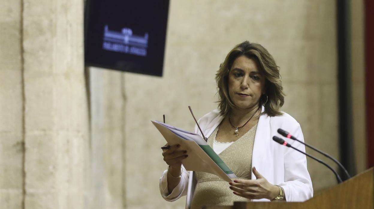 Susana Díaz, en el Parlamento andaluz