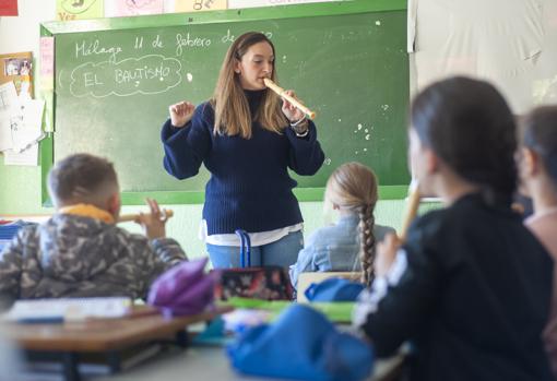 Ana Belén Nñez fue alumna del centro y se crió en el barrio, ahora es profesora del colegio