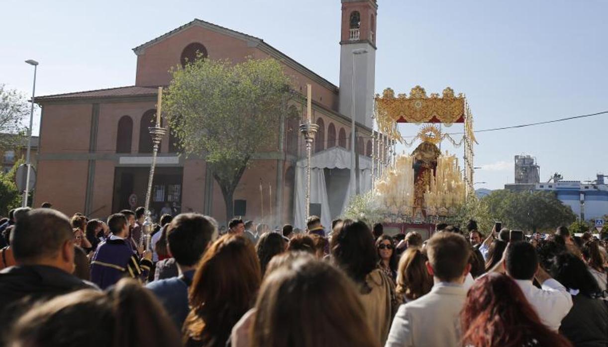 Salida de la Virgen de la O el pasado sábado de Pasión