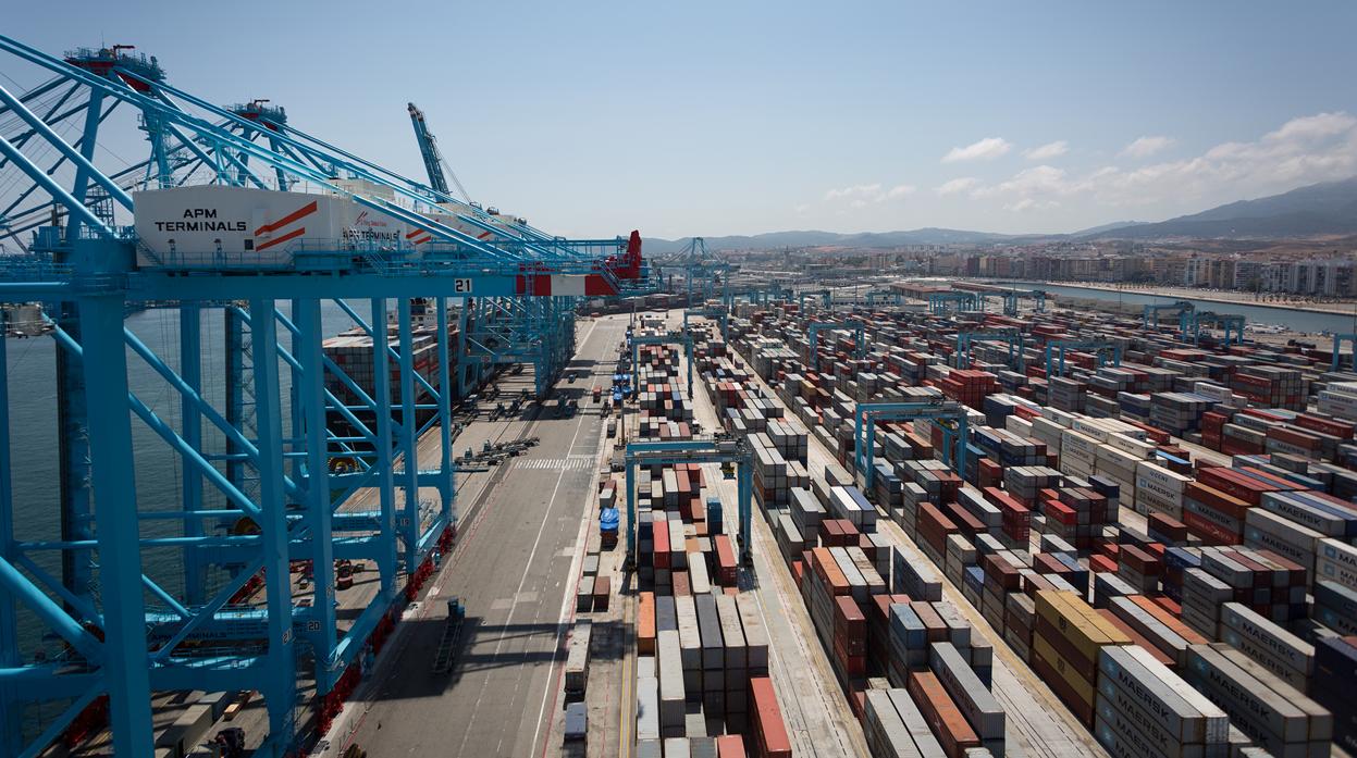 Imagen de la terminal que la naviera Maersk tiene en el puerto de Algeciras