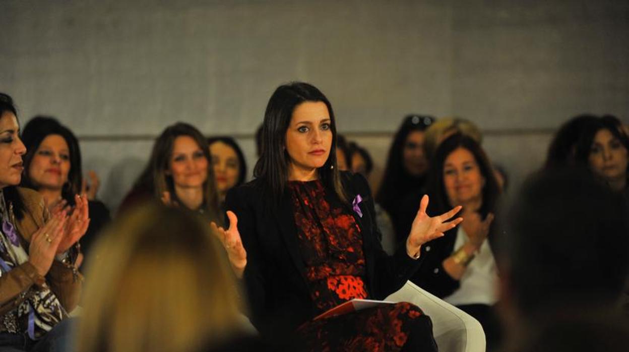 Inés Arrimadas, durante su comparecencia en el foro Feministas Liberales celebrado en Málaga