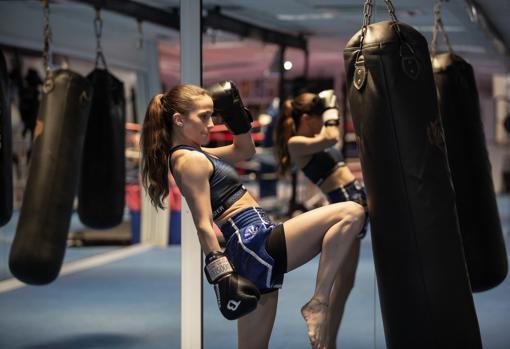 Cristina Morales, durante un entrenamiento