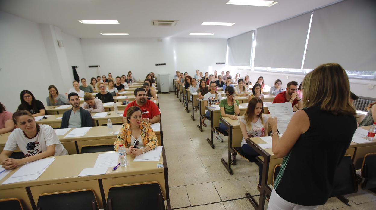 Aspirantes en las pruebas de unas oposiciones