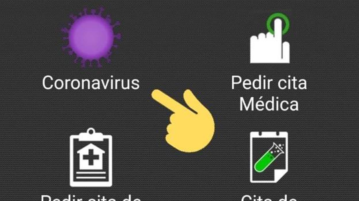 Imagen del icono del test sobre el coronavirus en la app