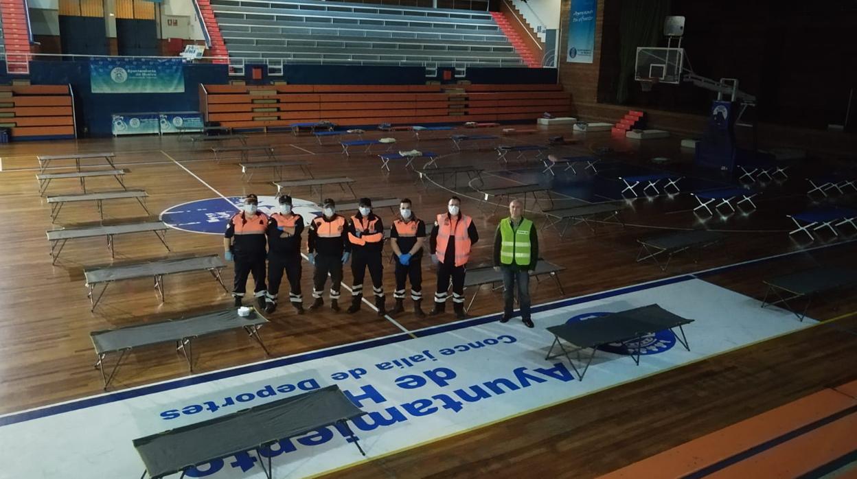 Las instalaciones deportivas preparadas para acoger a personas sin hogar