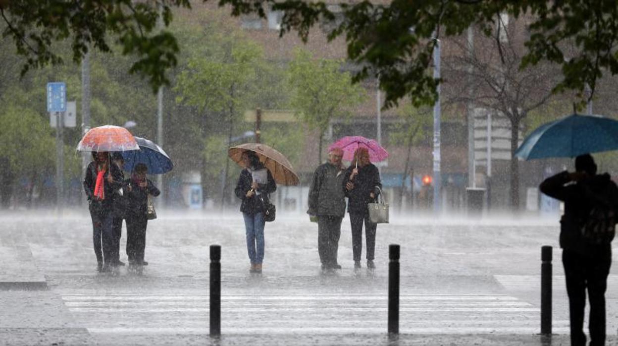 Una jornada de lluvia en Córdoba