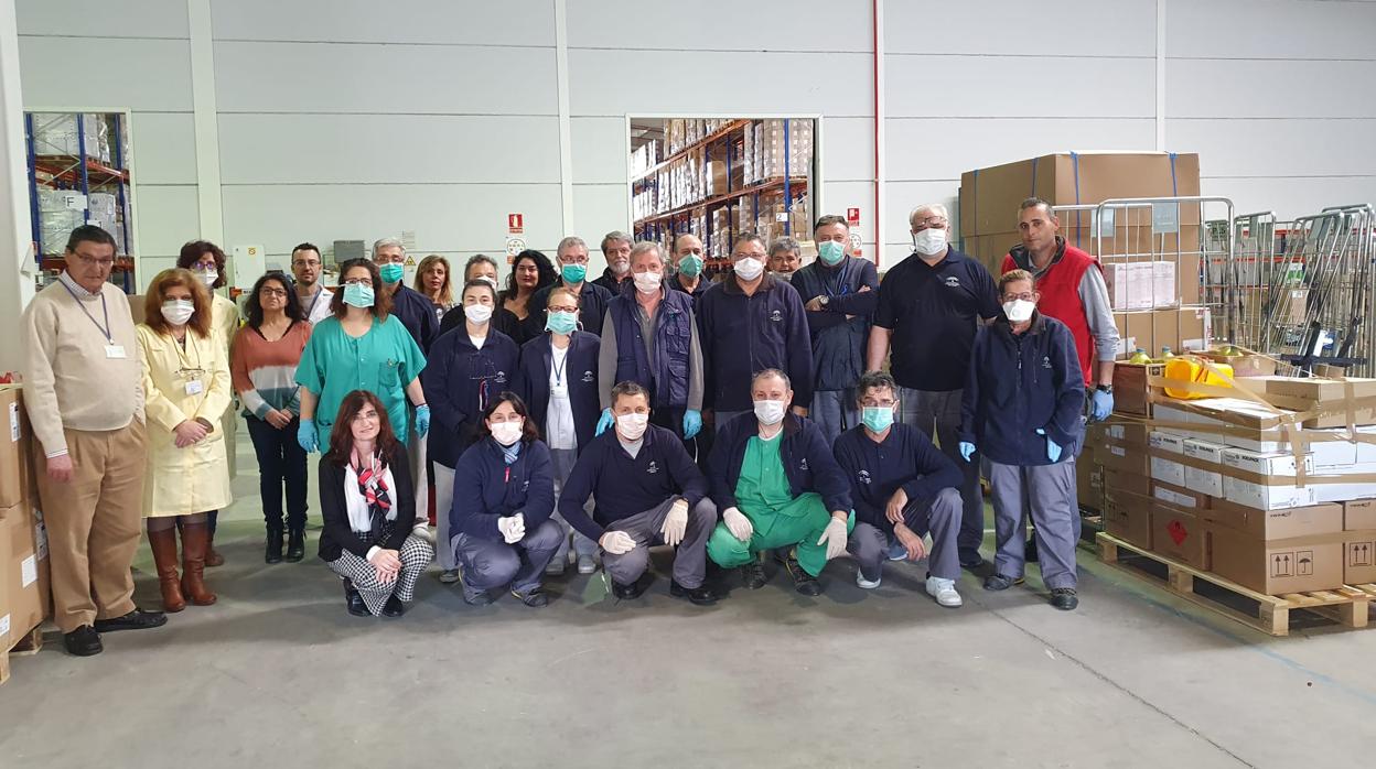 Imagen del equipo de profesionales que trabajan en la Plataforma Sanitaria de Córdoba