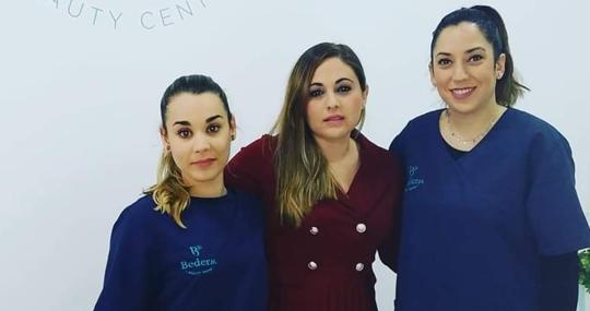 El equipo del salón de belleza