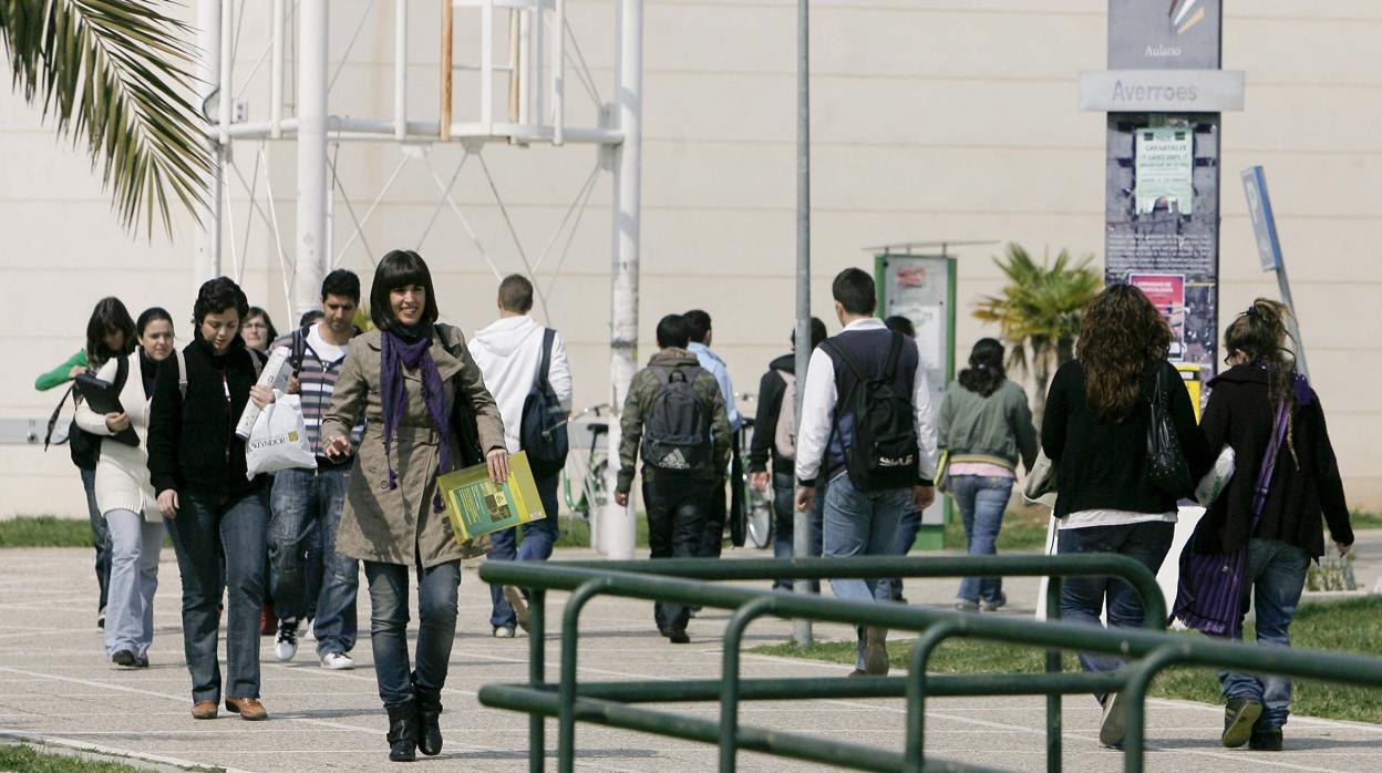 Alumnos en el campus universitario de Rabanales de la Universidad de Córdoba