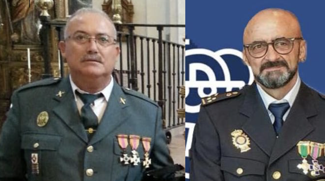 Francisco Martínez y Sebastián Sabariego, los dos agentes caídos en la lucha contra la pandemia en Andalucía