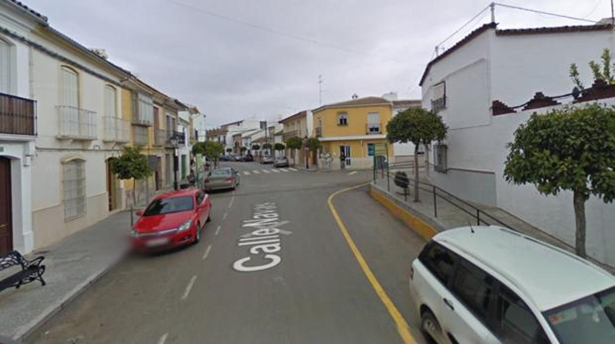 Calle de la pedanía de Las Navas del Selpillar donde ocurrieron los hechos