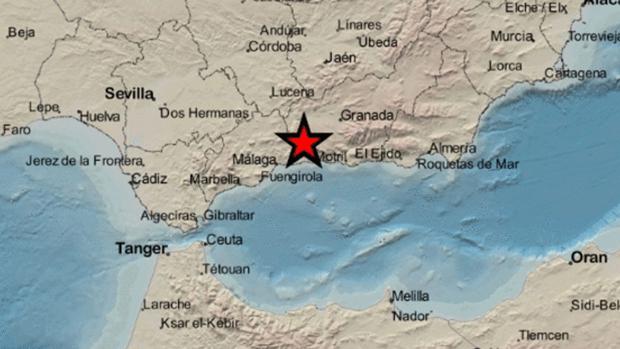 Un terremoto de magnitud 3,6 sacude Granada y parte de Málaga