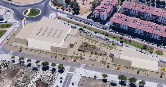 Infografía de la superficie comercial que Alsara acometerá en Huerta de Santa Isabel