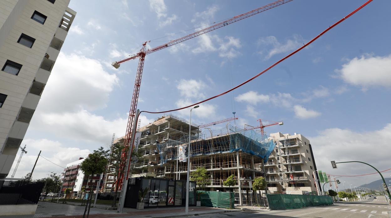 Edificios en construcción en una zona de expansión de Córdoba