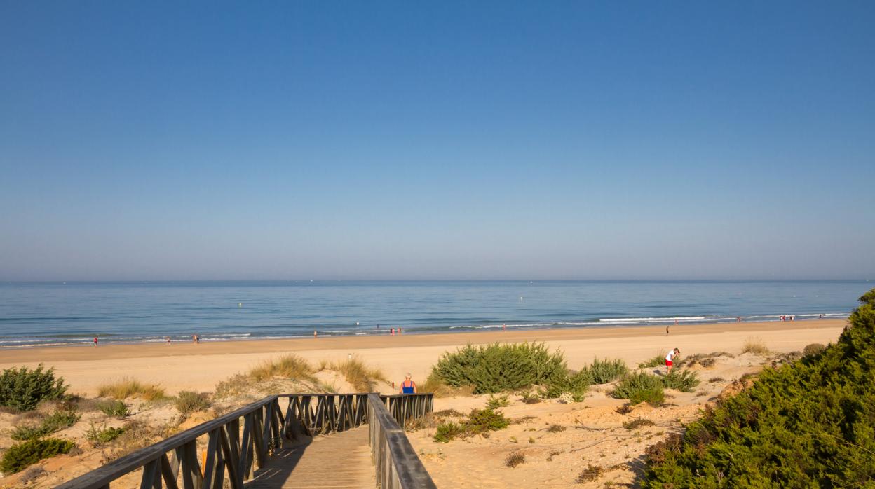 Vista de la playa de Sancti Petri