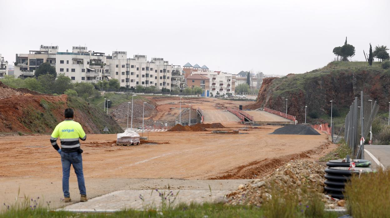 Tramo de la ejecución de la obra del Ronda Norte de Córdoba