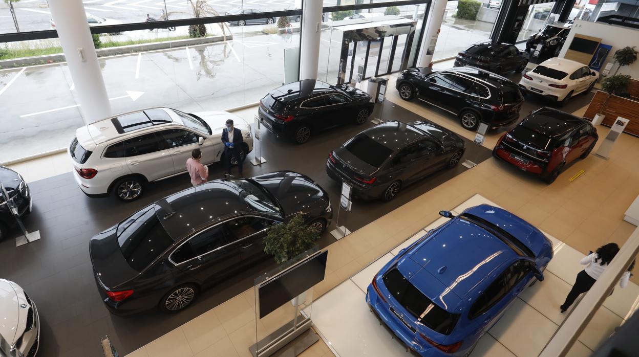 Exposición de coches en venta en el Polígono de las Quemadas