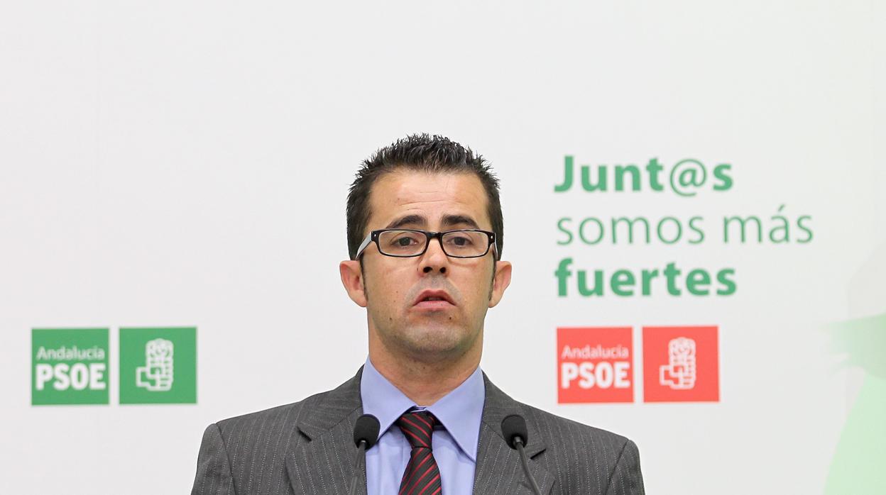 Gabriel González, en un acto del partido