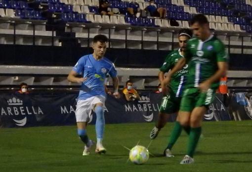 Momento del encuentro entre el Ciudad de Lucena y el xerez