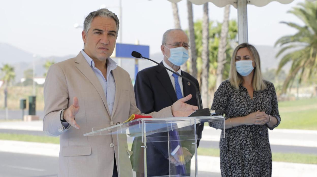 Bendodo, este lunes junto a Francisco de la Torre y Marifrán Carazo en el PTA de Málaga