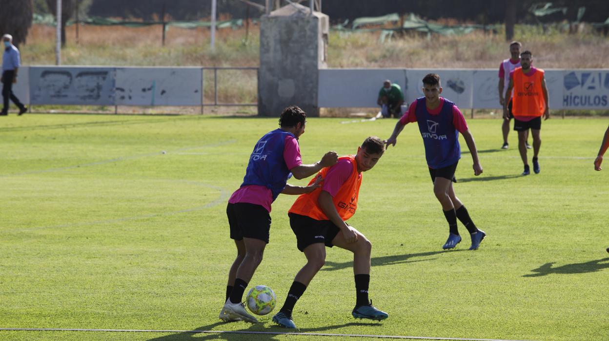 Imagen del entrenamiento de este miércoles del Córdoba CF