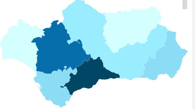 El mapa de los rebrotes de coronavirus en Andalucía: dónde se localizan los 86 focos activos