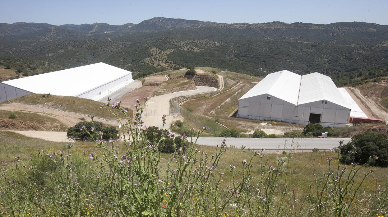 Vista de una celda de residuos nucleares en El Cabril