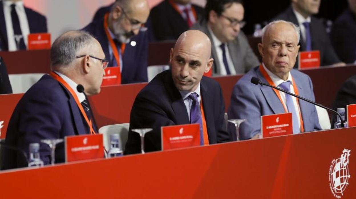 Luis Rubiales, durante un acto con la Federación Española de Fútbol