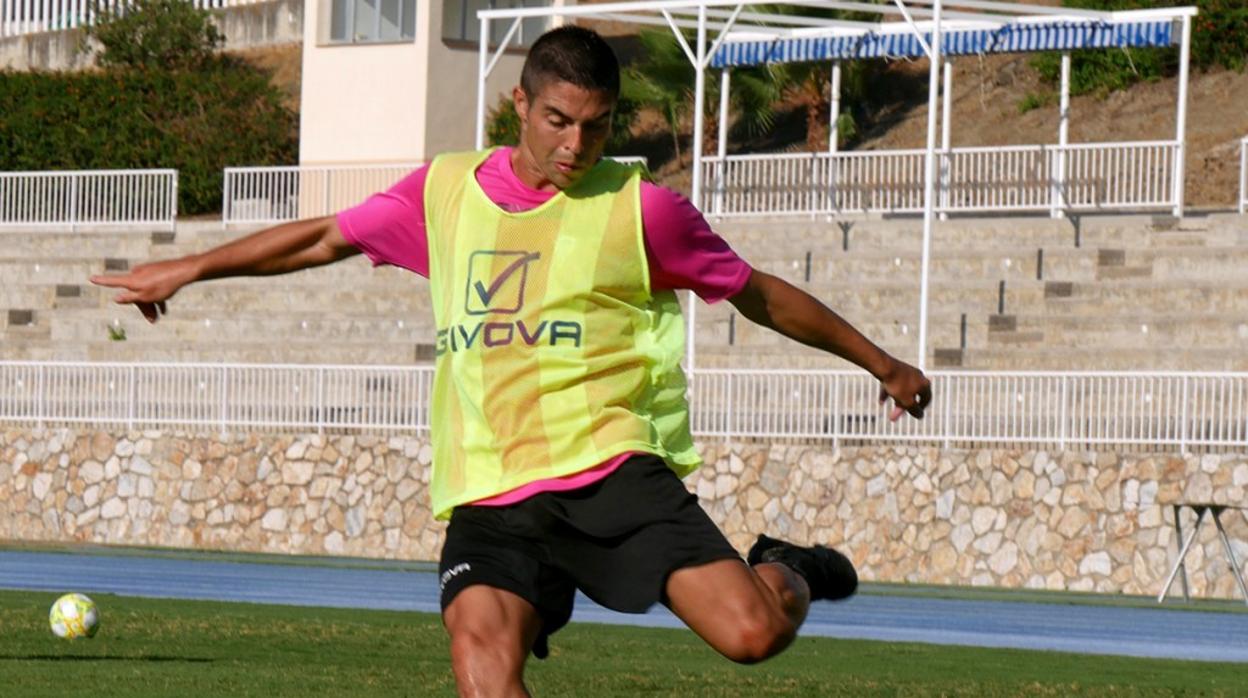 Jesús Álvaro, en el entrenamiento de este viernes en Nerja