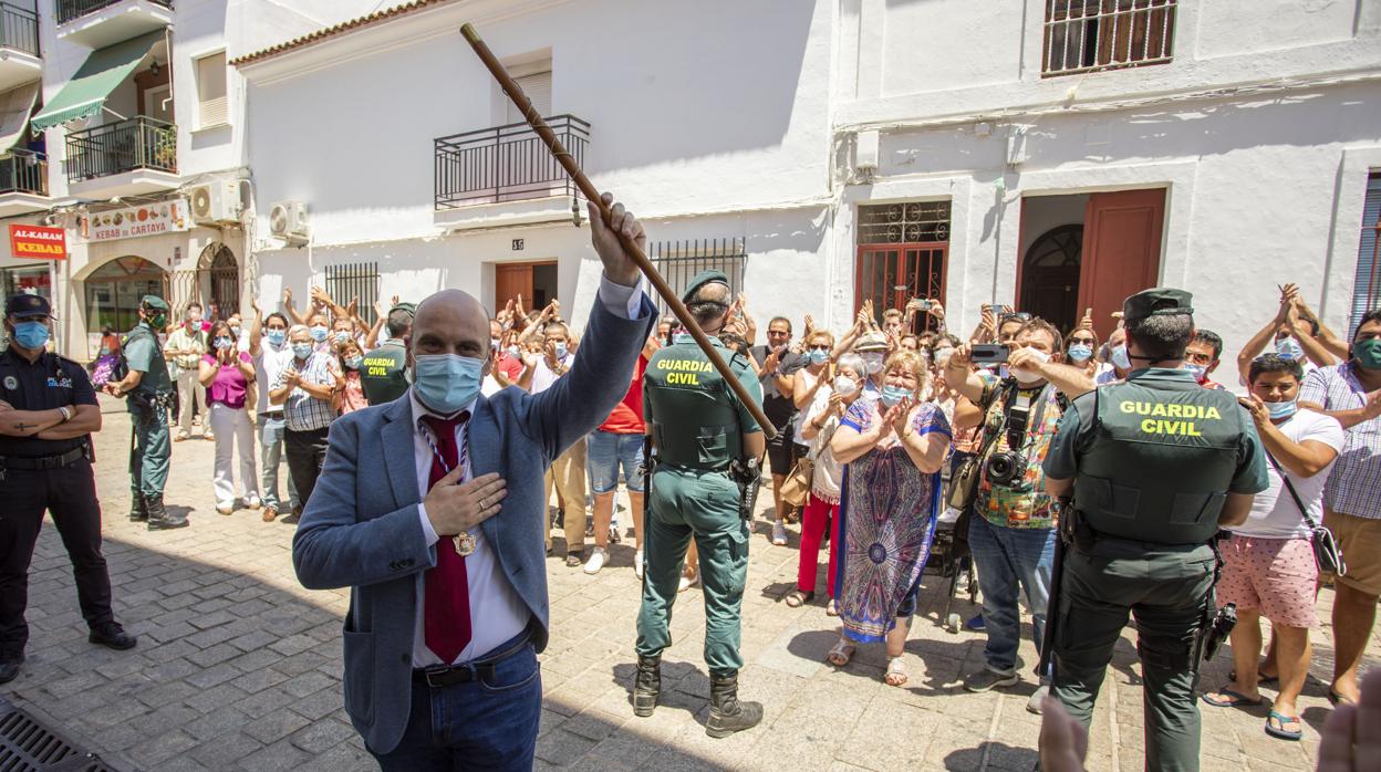 Alexis Landero (PSOE), tras el Pleno de la moción de censura, en el que salió como alcalde de forma temporal