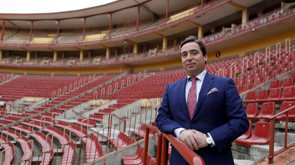 José María Garzón, en los tendidos de la plaza de toros de Córdoba